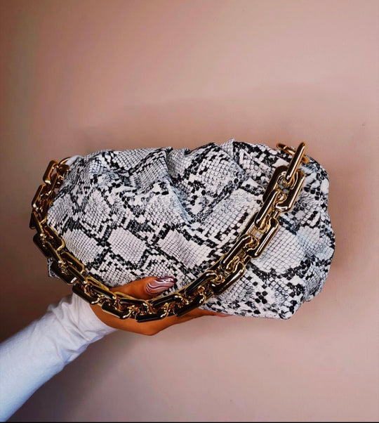 Snake print bottega